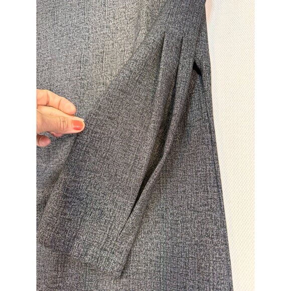 Banana Republic Women's Shift Dress Pleated Sleeves Size XS Gray Black Career - Picture 7 of 11